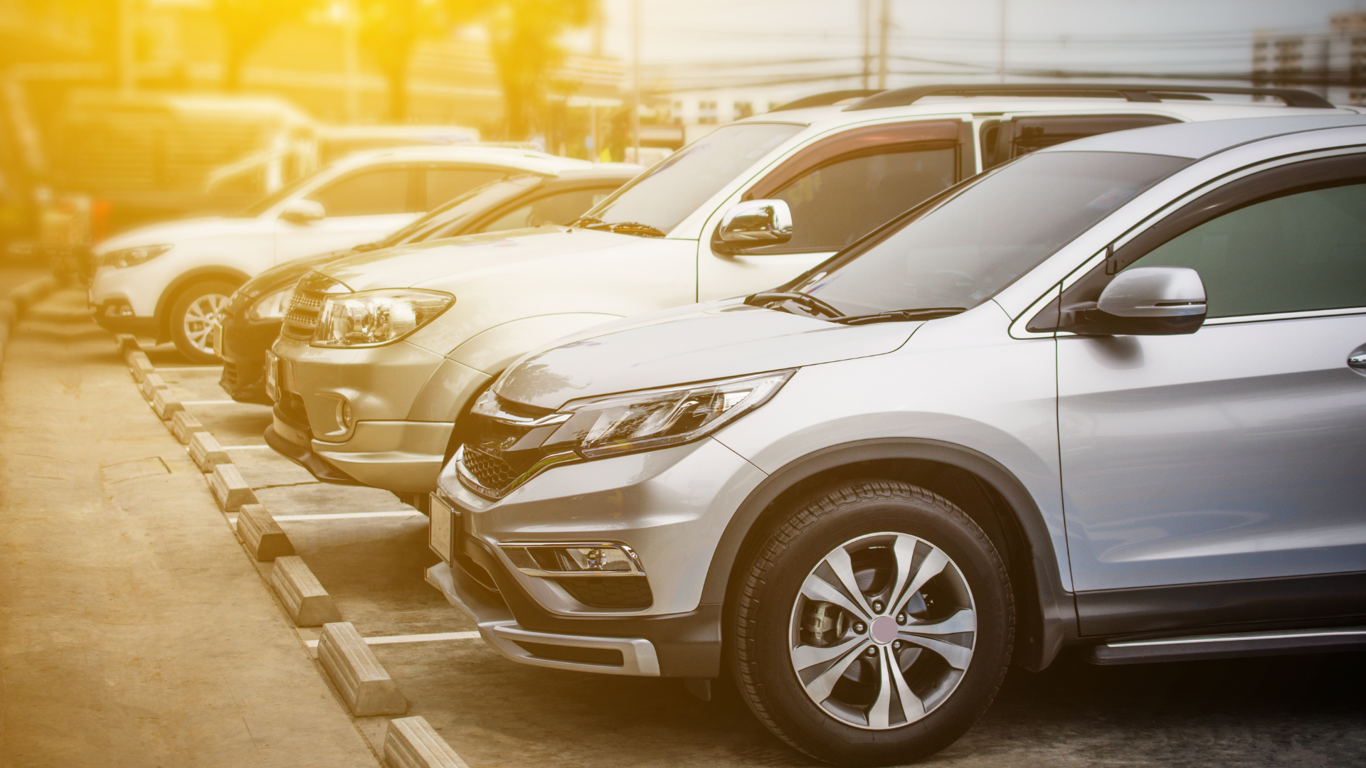 japanese cars in parking area