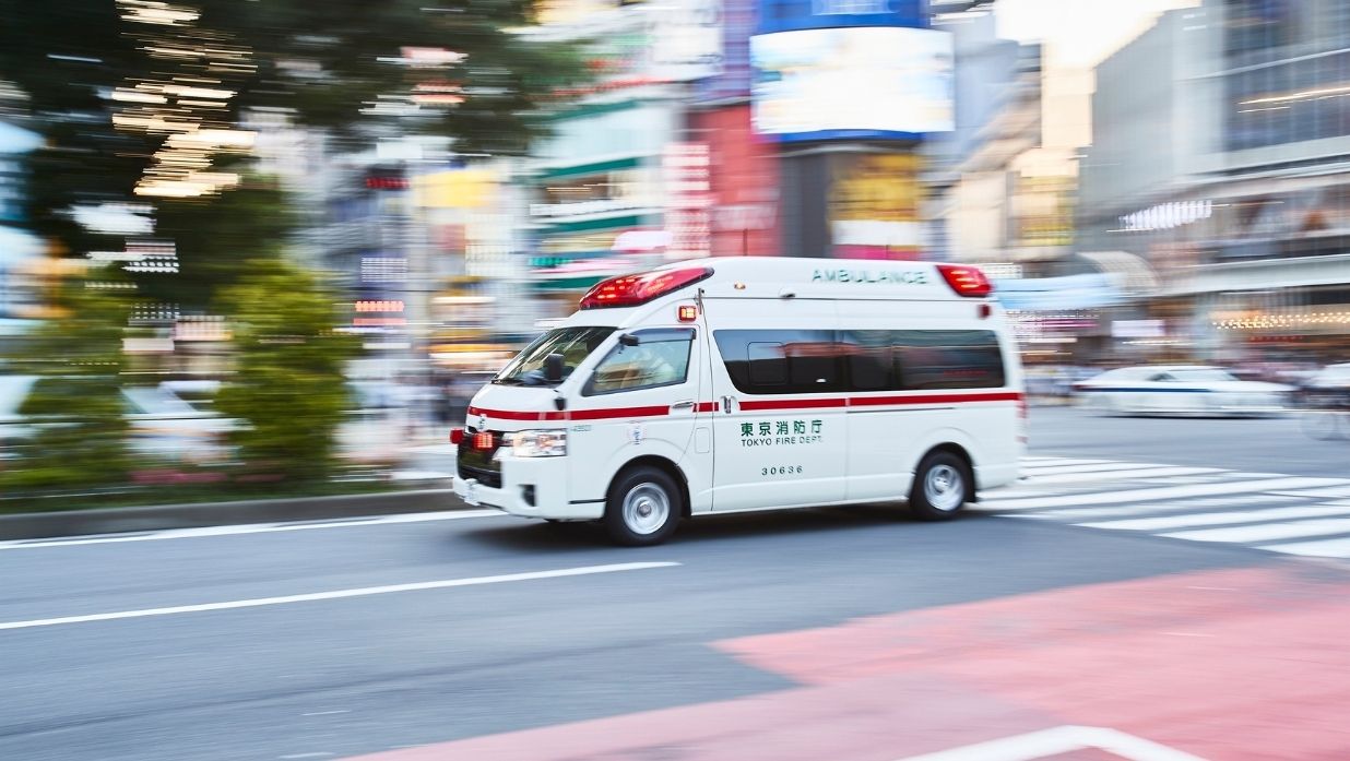 Ambulance in Tokyo, emergency in Japan