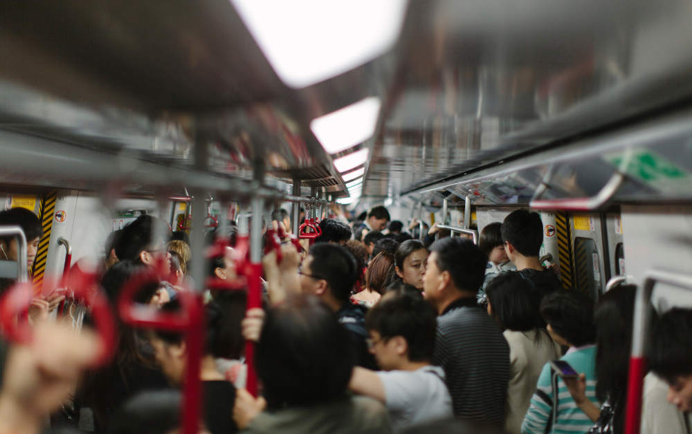 Packed Japanese train