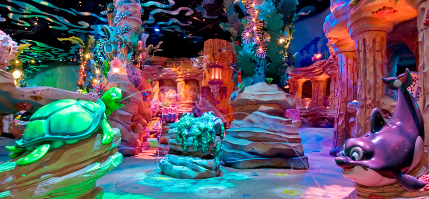 blog post image of the iconic mermaid lagoon located at disney sea tokyo, japan