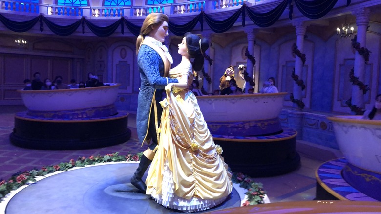 Blog post image of the first and only Beauty and the Beast ride located at tokyo disneyland in japan